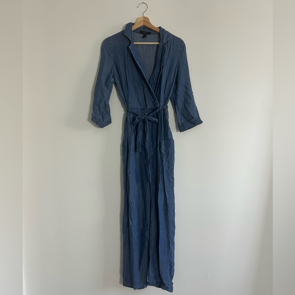 Chambray Tie-Waist Jumpsuit - Picture 3 of 5